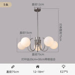 lampe suspendue moderne sphères lumineuses blanc chrome vitrail semi encastré