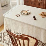 nappe beige rayures classique tassel coin dimensions table fête pastorale