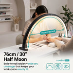 lampe moderne noir annulaire éclairage intense 76cm base solide câble alimentation