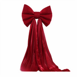ruban decoratif forme noeud sequins dorés argentés rose rouge nouvelle année fête grande dimension