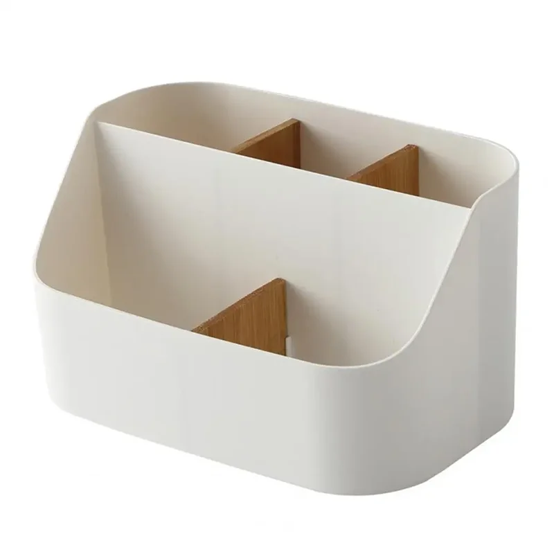 boîte rangement blanc moderne minimaliste rangement fournitures maquillage cosmétiques stylo ciseau lunettes