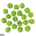 décoration intérieure boules rotin artificielles couleur rouge jaune vert rose blanc noir
