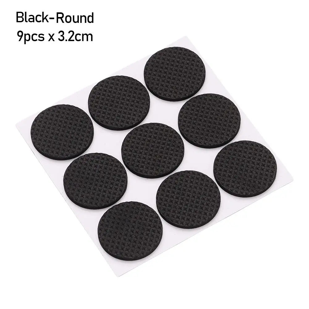 protecteurs sol feutre anti dérapant adhésifs mousse eva noirs blancs marrons ronds utilitaires 2.5cm