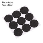 protecteurs sol feutre anti dérapant adhésifs mousse eva noirs blancs marrons ronds utilitaires 2.5cm