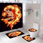 rideau douche tapis bain dragon ball personnages mangas moderne multicolore polyester