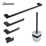 Ensemble accessoires salle de bain noir mat acier inoxydable SUS304