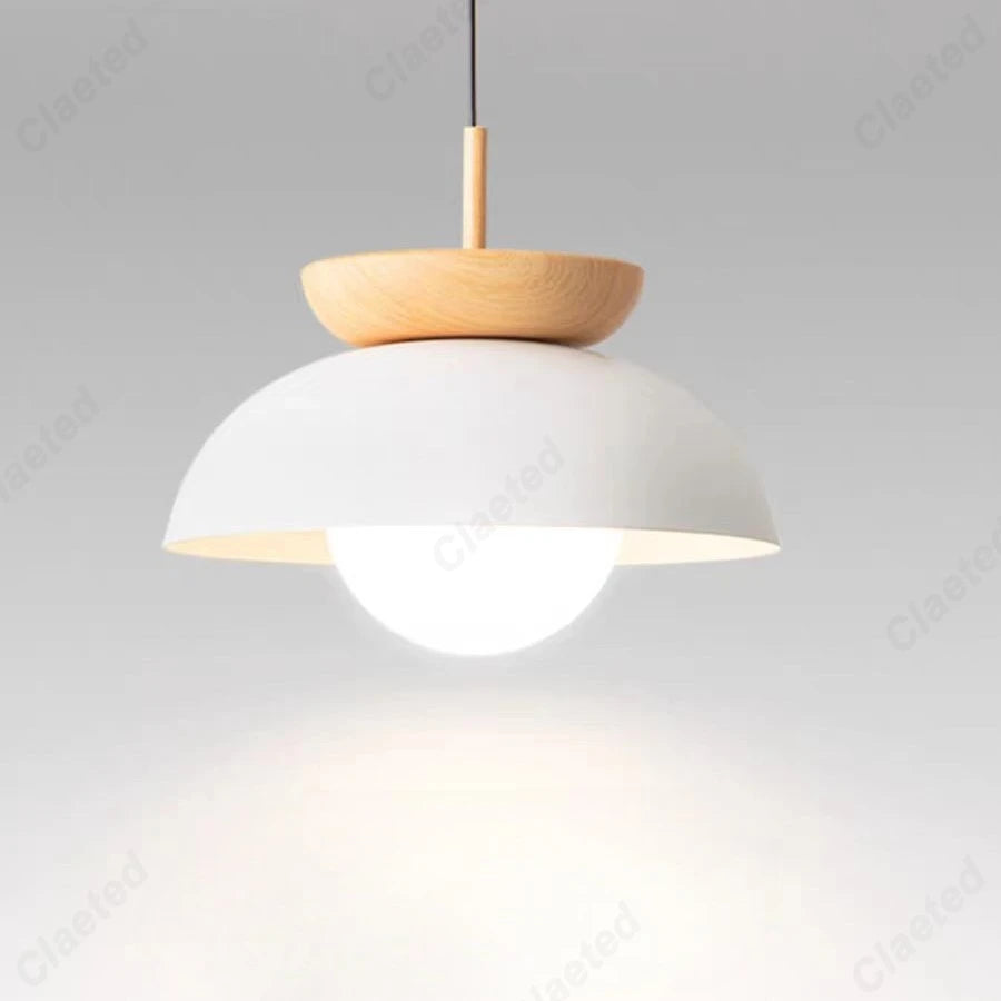 lustre moderne minimaliste suspension blanc noir éclairage salon restaurant chambre