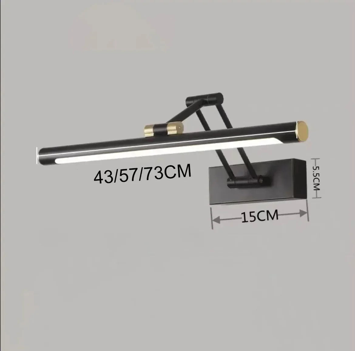 miroir salle bain pliable led mural moderne éclairage intégré maquillage lavabo
