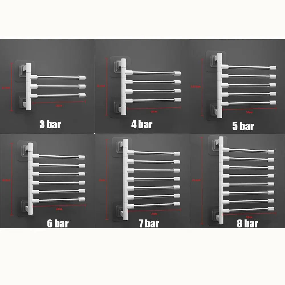 porte serviettes mural blanc barres métalliques adhésif minimaliste moderne bain pliable mobile