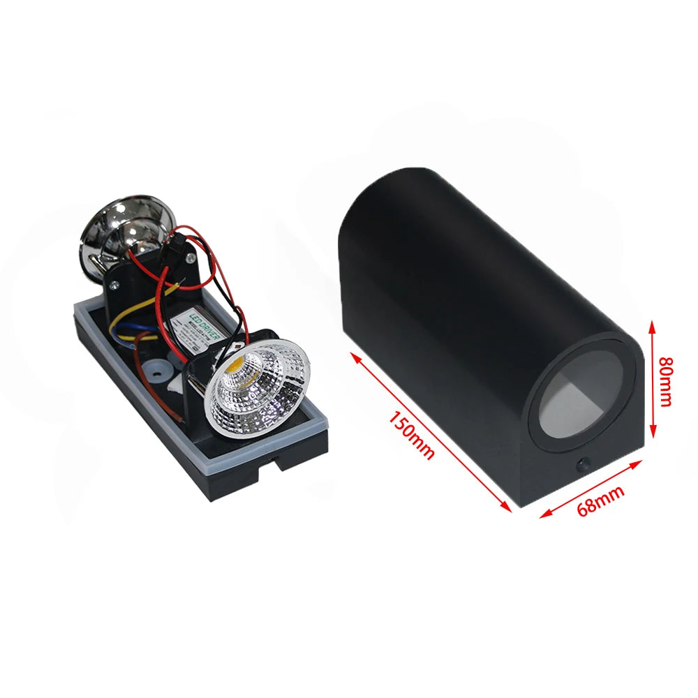 applique murale led moderne noir blanc 80x80 150x80 flux 249 2000 lumens.gca