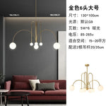 suspension lumineuse moderne rouge blanc sphères translucides chambre salon étude scandinave
