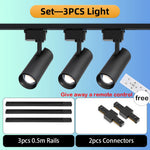 Spot LED moderne 20W dimmable noir blanc télécommande clips fixations chambre cuisine