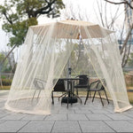 filet anti moustiques parasol polyester extérieur jardin campement voyage noir beige transparent moderne
