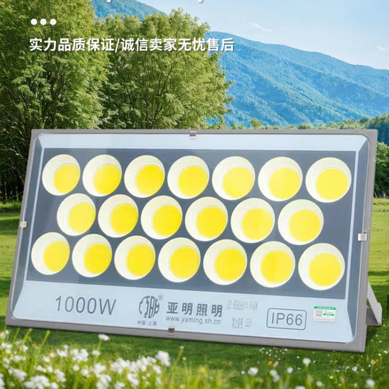 projecteur led 100w 200w 300w 400w 50w gris jaune ip66 moderne clips lumineuxextérieur