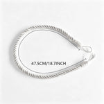 corde torsadée blanc anneaux rideaux ajustables tissés main classique minimaliste wabi sabi