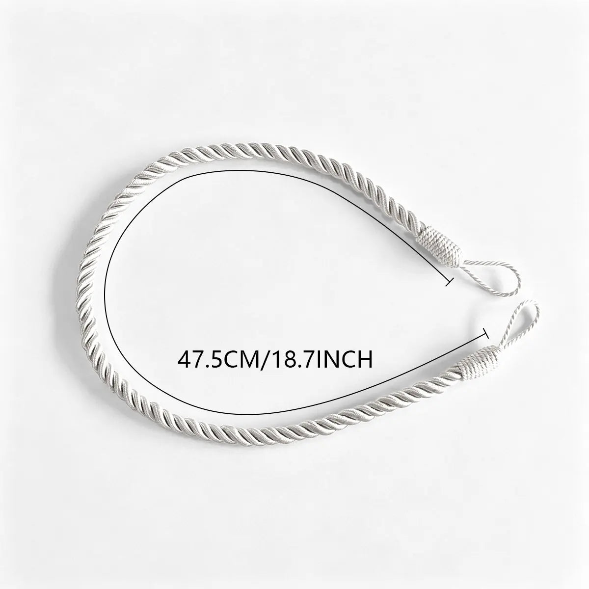 corde torsadée blanc anneaux rideaux ajustables tissés main classique minimaliste wabi sabi