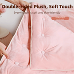 clips coton draps vert clair rose pâle forme cœur moderne pratique pièces facile