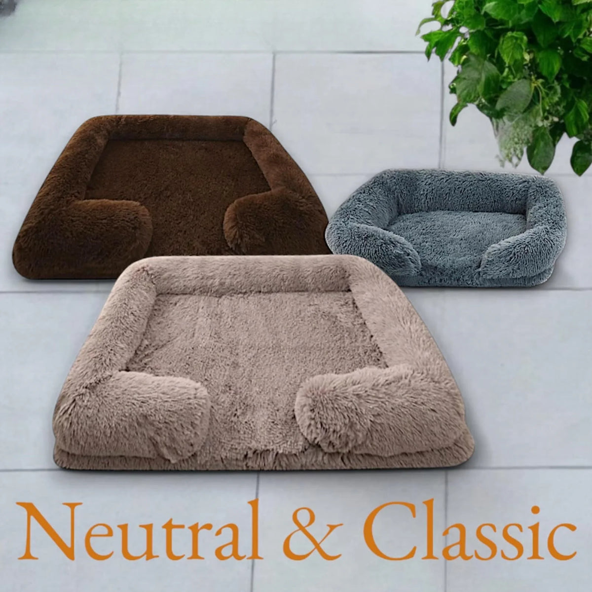 lit chien peluche confortable canapé doux coussin détachable grand panier repos animaux maison