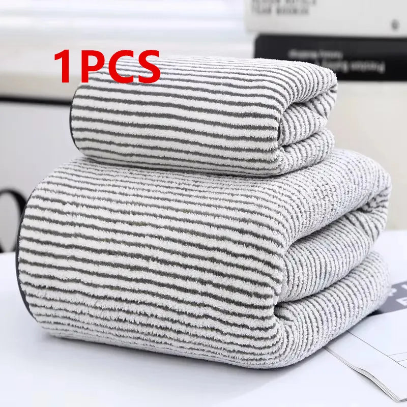 serviettes bain fibre bambou rayées moderne gris clair absorbantes rapide séchage lavage machine qualité