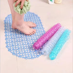 tapis bain antidérapant pvc anti glisse ventouse alvéolaire moderne bleu vert