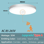 plafonnier led rond blanc moderne capteur mouvement salon couloir cuisine maison