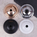 boucles d'oreilles or argent noir blanc classiques rondes lisses opaques set