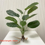 décoration murale moderne plante artificielle feuilles vertes racines apparentes salon chambre coucherextérieur