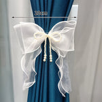 ruban fenêtre blanc organza décoratif adhésif translucide rideau maison salon moderne