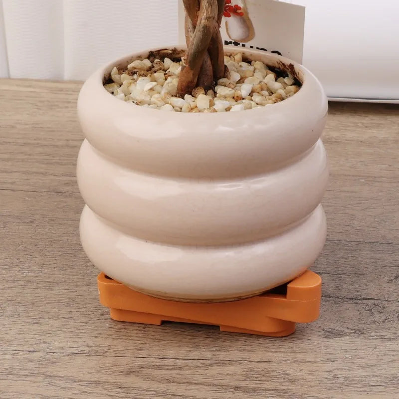 supports pot fleurs adhésifs modernes orange 20 pièces triangle plat invisible extérieur