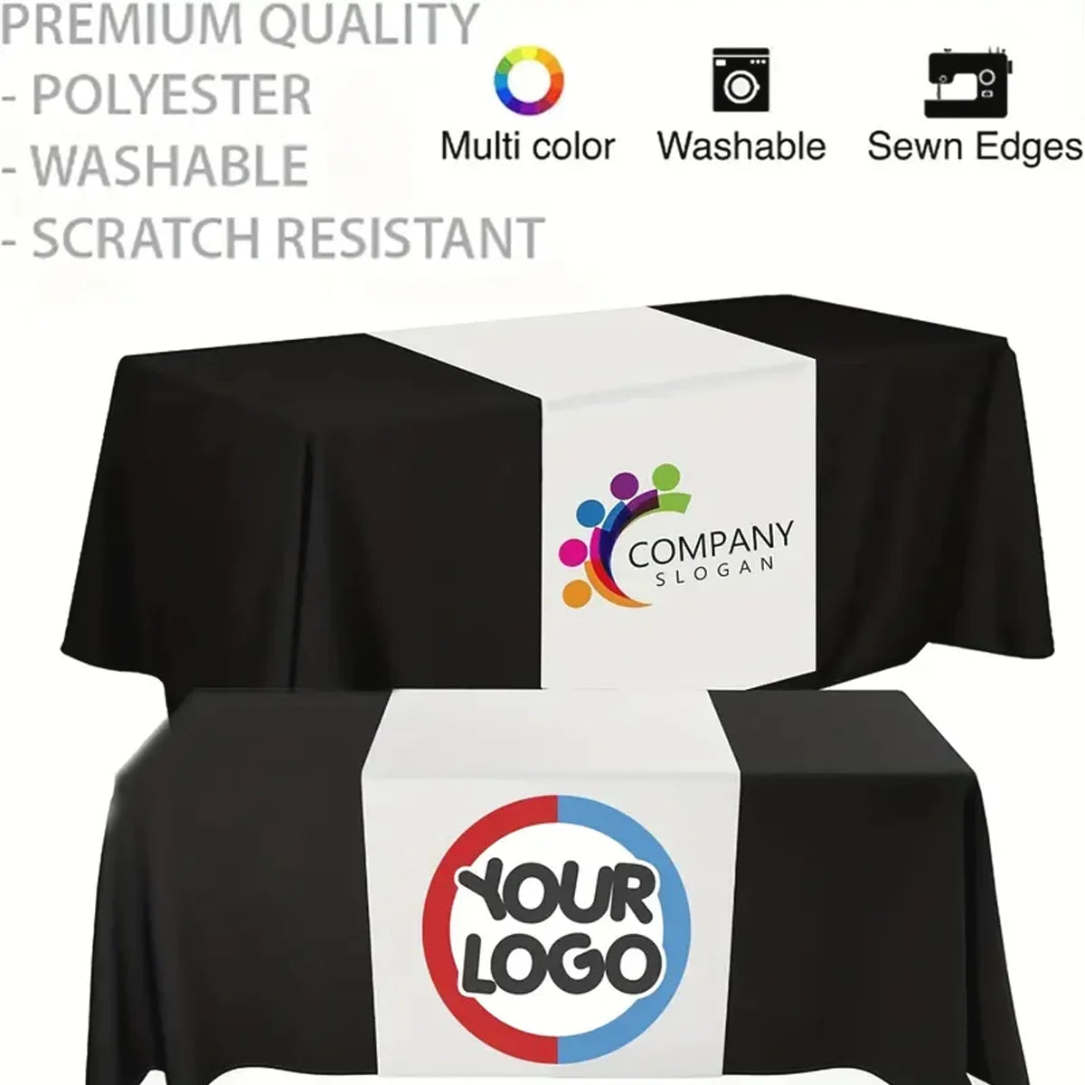 chemin table personnalisable imprimé polyester multicolore mariage événements sportifs nouvelles années st valentin