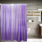 rideau douche violet translucide texture cristal métalliques moderne respectueux environnement gaufre 180x180cm