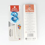 bougies chiffres bleu moderne mariage anniversaire décoration fête enfants baptême noël
