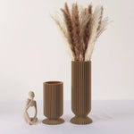 vases noirs marron rayures modernes statuettes bois intérieur salon chambre minimalistes