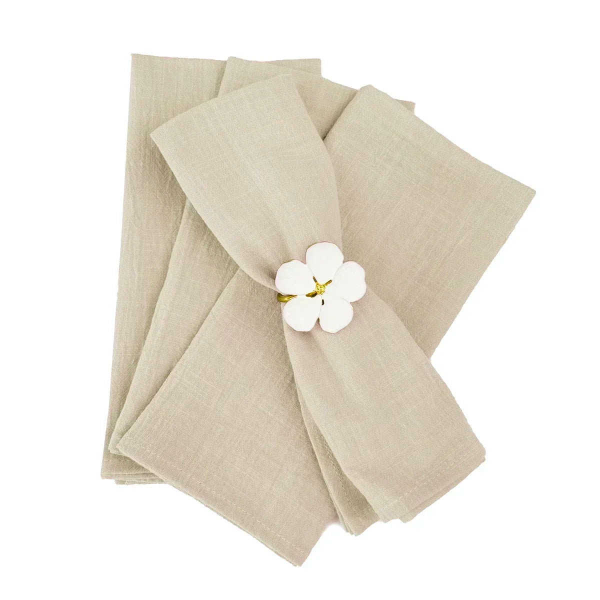 serviettes réutilisables coton vert clair blanc bleu clair vert foncé texture lin naturelle classique