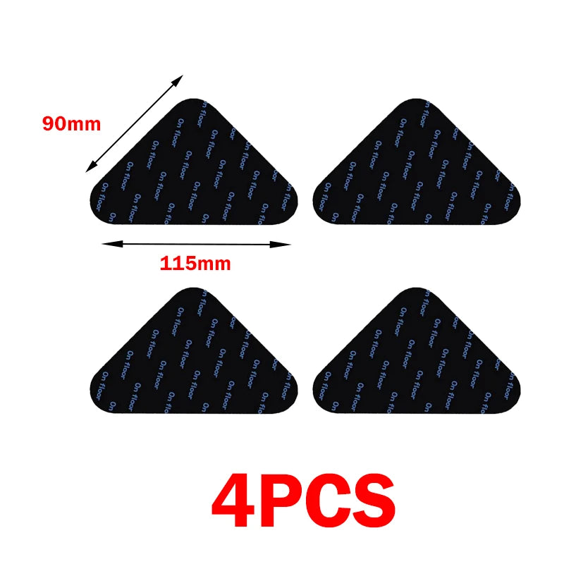 tapis sol moderne antidérapant réutilisable lavable beige gris bleu clair points noirs adhésif protégé