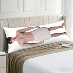 coussin moderne blanc personnage masculin serviette chaîne non toxique respectueux environnement 51x137CM