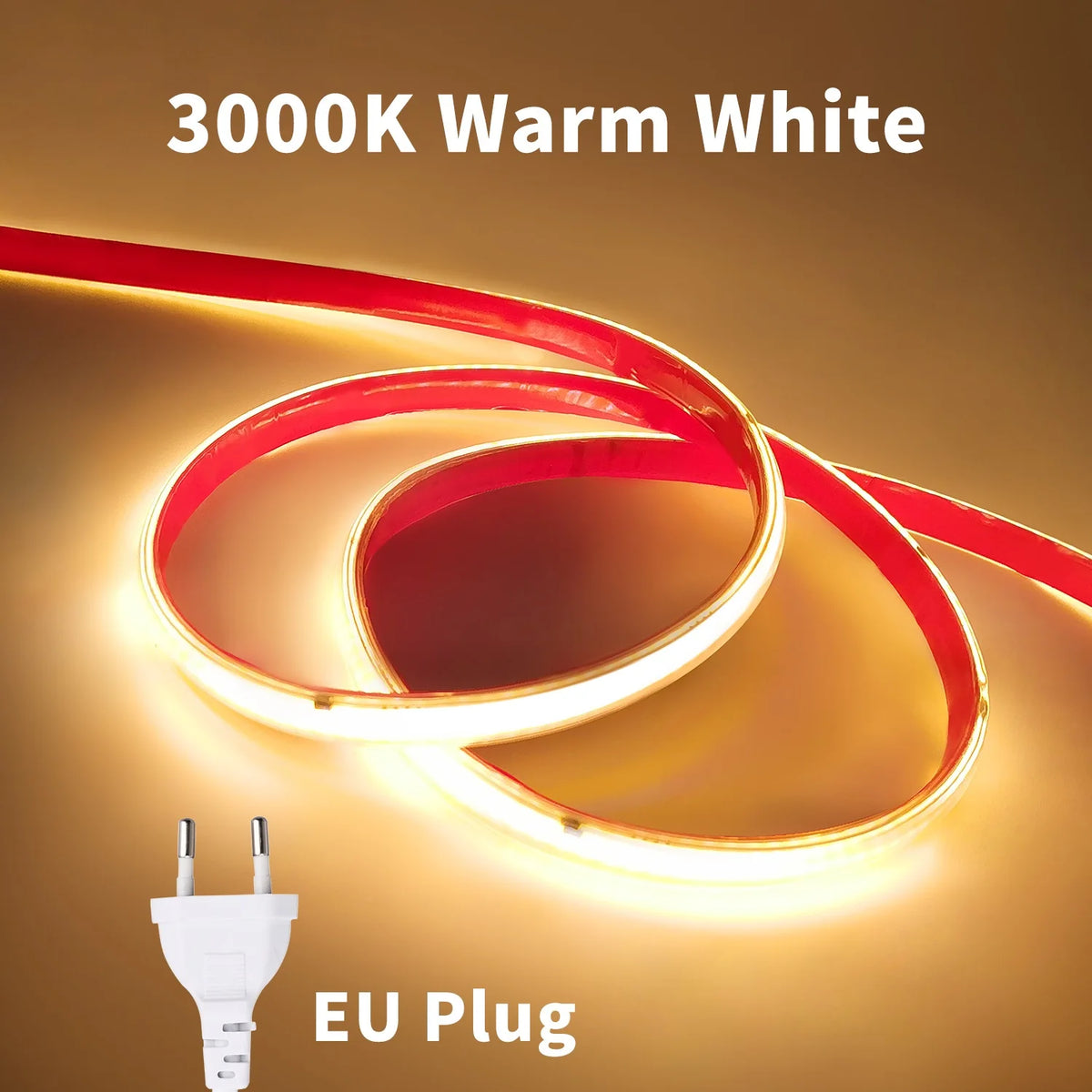ruban led blanc rouge lisse moderne adhésif clips câble électrique 3000k 4000k 6500k