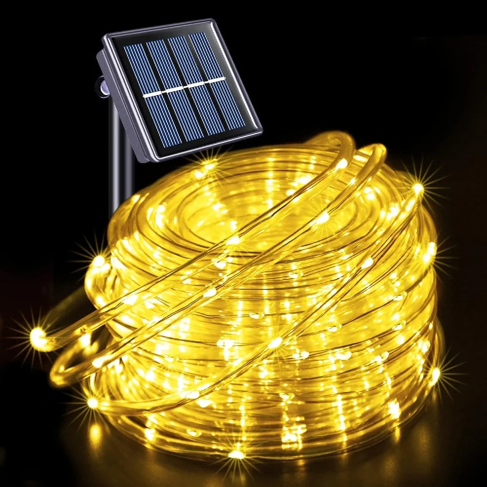 éclairage solaire extérieur guirlande led multicolore imperméable modes décoration jardin chemin balcon