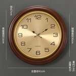 horloge murale classique traditionnel couleur marron or beige motif cannelé