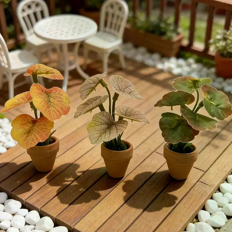 plantes artificielles vertes feuilles ovales pot terre cuite décoration maison réaliste petits espacesintérieur