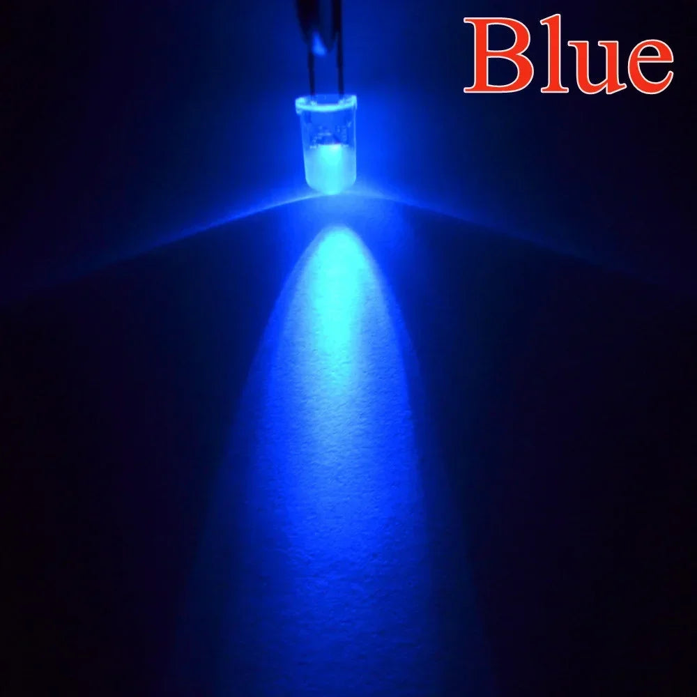 diodes led ronde 3mm bleu vert rouge blanc chaud jaune blanc rose violet orange