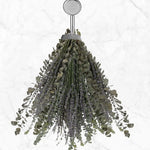 bouquet fleurs séchées naturel eucalyptus lavande vert jaune violet décoration intérieure bohème rustique
