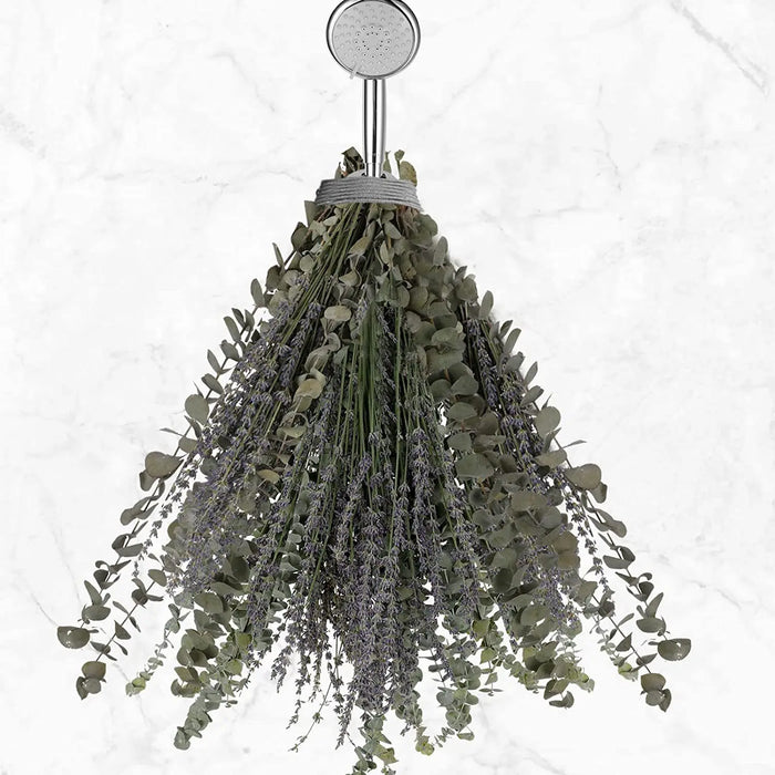 bouquet fleurs séchées naturel eucalyptus lavande vert jaune violet décoration intérieure bohème rustique