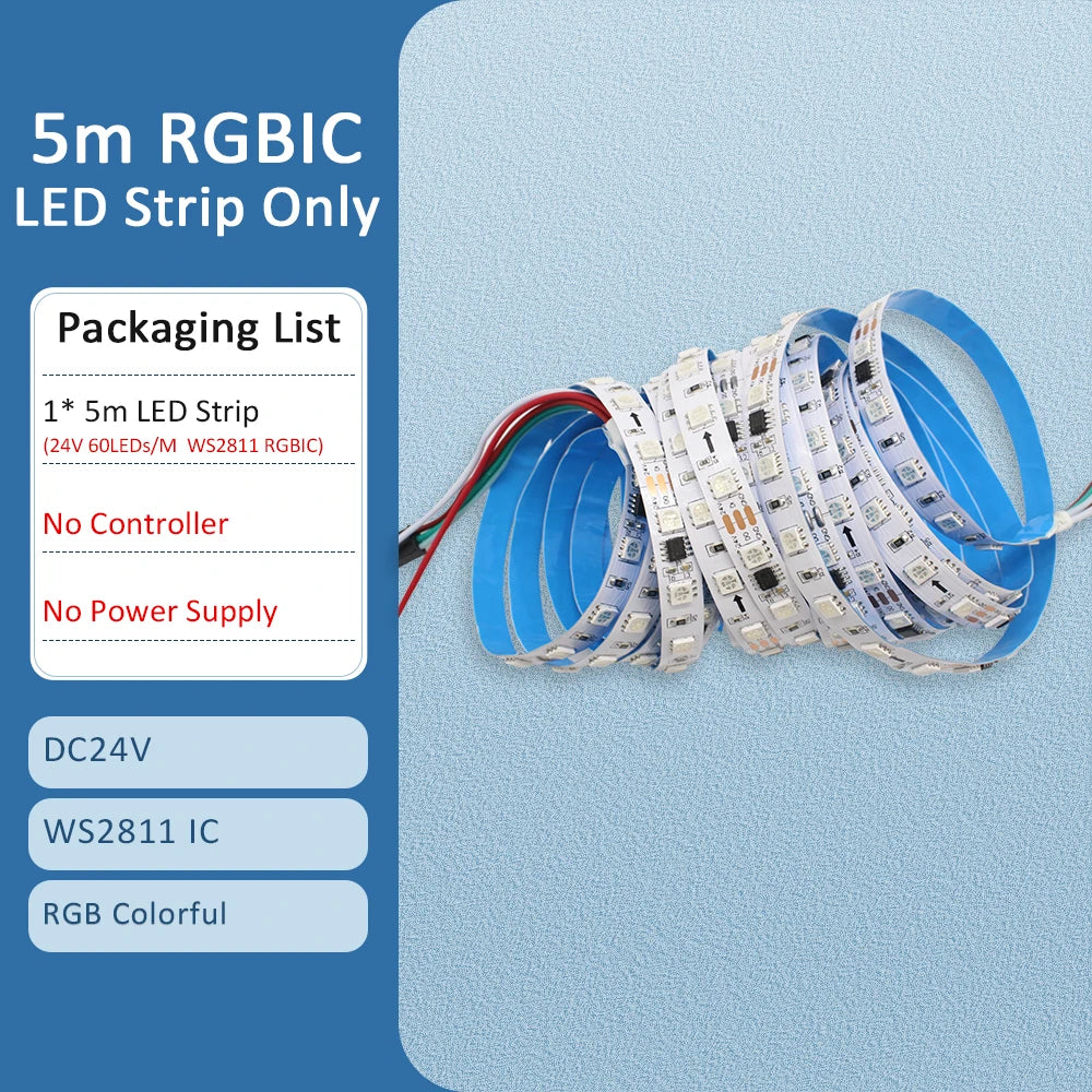ruban led multicolore pixelé moderne adhésif contrôleur rf 5m 10m