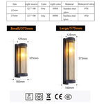lampe murale gris moderne rayures verticales éclairage extérieur résistante intempéries led rechargeable occlusion abatjour
