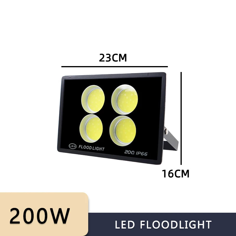 projecteur led ip66 étanche noir grille hexagonale moderne clips fixation 220v 100w 1000w