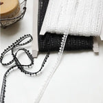 dentelle polyester 8mm blanc noir motifs floraux vintage romantique semi transparent chapeau décoration