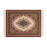tapis sol persan motif floral classique franges décoration intérieur maison