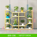 étagère modulaire métal bois industriel plantes d'intérieur pots fleurs blanc