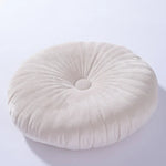 coussin rond velours brodé mousse pu polyester moderne orange jaune gris roseversible non amovible
